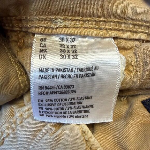 American Eagle Mens Tan Extreme Flex Slim Chino #3793, 30x32 (measures 30x31) - Picture 7 of 13